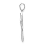 14k White Gold 1/15 carat Diamond Cross Pendant - Image 2