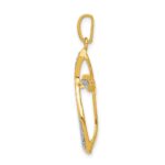 14k 1/15 carat Lab Grown Diamond VS/SI+ G+ Complete Cross Pendant - Image 2