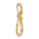 14k 1/10 carat Diamond Cross Chain Slide - Image 2