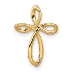 14k 1/10 carat Diamond Cross Chain Slide - Image 3