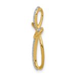 14k 1/6 carat Diamond Cross Omega Slide - Image 2
