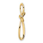 14k 1/3 carat Diamond Cross Omega Slide - Image 2