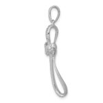 14k White Gold 1/5 carat Diamond Cross Pendant - Image 2