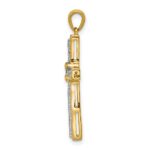 14k 1/3 carat Diamond Cross Pendant - Image 2