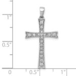 10K White Gold 1/5ct. Diamond Cross Pendant - Image 4