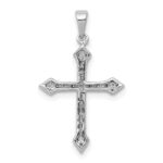 10K White Gold 1/4ct. Diamond Cross Pendant - Image 3