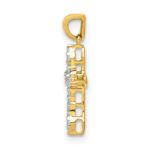 10K 1/15ct. Diamond Cross Pendant - Image 2