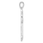 14k White Gold 1/10 carat Diamond Cross Pendant - Image 2