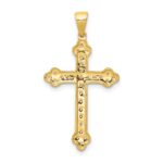 14k 1/10 carat Lab Grown Diamond VS/SI+ G+ Complete Cross Pendant - Image 3