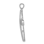 14k White Gold 1 carat Diamond Latin Cross Pendant - Image 2