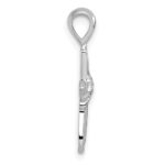 14k White Gold Diamond Cross Pendant - Image 2