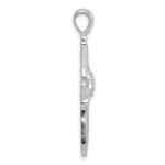 14k White Gold 1/20 carat Diamond Cross Pendant - Image 2