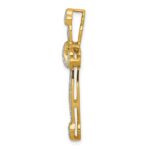 14k 5/8 carat Diamond Budded Cross Chain Slide - Image 2