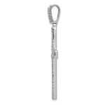 14k White Gold 1 1/10 carat Diamond Latin Cross Pendant - Image 2