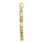 14k 1 carat Lab Grown Diamond VS/SI+ G+ Complete Budded Fashion Cross Pendant - Image 2