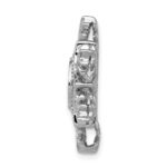 14k White Gold 3/8 carat Lab Grown Diamond VS/SI+ G+ Complete Vibrant Snowflake Chain Slide Pendant - Image 2