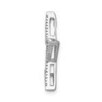 14k White Gold Large 1/6 carat Diamond Star Chain Slide - Image 2