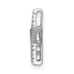 14k White Gold Small Diamond Star Chain Slide Pendant - Image 2