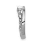 14k White Gold 1/15 carat Diamond Stars Chain Slide - Image 2