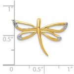 10k Diamond w/Rhodium Accent Dragonfly Chain Slide - Image 4
