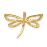 14k Diamond with Rhodium Accent Dragonfly Chain Slide - Image 3