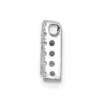 14K White Gold Diamond Letter A Initial Charm - Image 2