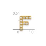 10K  Diamond Letter F Initial Charm - Image 4