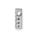 14K  White Gold Diamond Letter H Initial Charm - Image 2