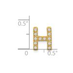 14K  Diamond Letter H Initial Charm - Image 4