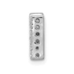14K  White Gold Diamond Letter M Initial Charm - Image 2