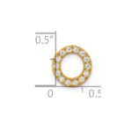 10K  Diamond Letter O Initial Charm - Image 4