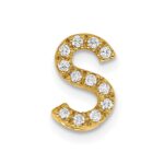10K  Diamond Letter S Initial Charm