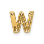 10K  Diamond Letter W Initial Charm - Image 3