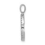 14K White Gold Diamond Letter C Initial Pendant - Image 2