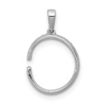 14K White Gold Diamond Letter C Initial Pendant - Image 3