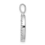 14K White Gold Diamond Letter D Initial Pendant - Image 2