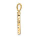 14K Diamond Letter F Initial Pendant - Image 2