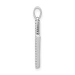 14K White Gold Diamond Letter H Initial Pendant - Image 2