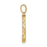 14K Diamond Letter J Initial Pendant - Image 2