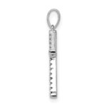 14K White Gold Diamond Letter K Initial Pendant - Image 2