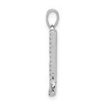14K White Gold Diamond Letter L Initial Pendant - Image 2