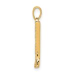 14K Diamond Letter L Initial Pendant - Image 2