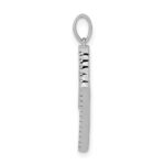 14K White Gold Diamond Letter M Initial Pendant - Image 2