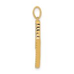 14K Diamond Letter M Initial Pendant - Image 2