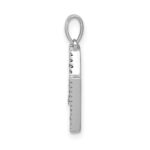 14K White Gold Diamond Letter N Initial Pendant - Image 2