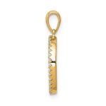 14K Diamond Letter O Initial Pendant - Image 2