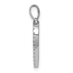 14K White Gold Diamond Letter P Initial Pendant - Image 2
