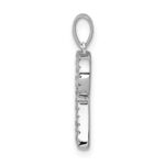 14K White Gold Diamond Letter R Initial Pendant - Image 2