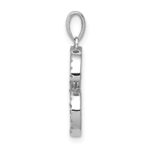 14K White Gold Diamond Letter S Initial Pendant - Image 2