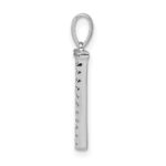 14K White Gold Diamond Letter T Initial Pendant - Image 2